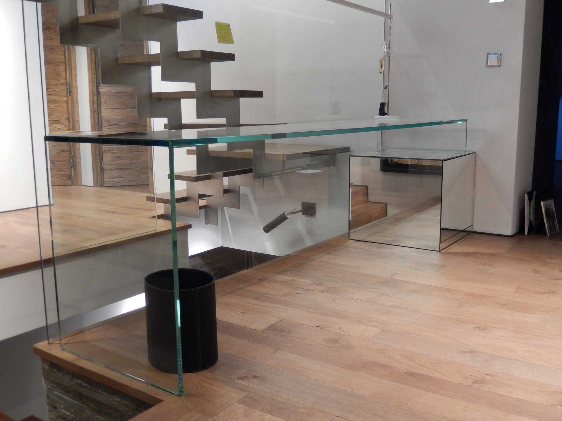 Bureau en verre sur mesure