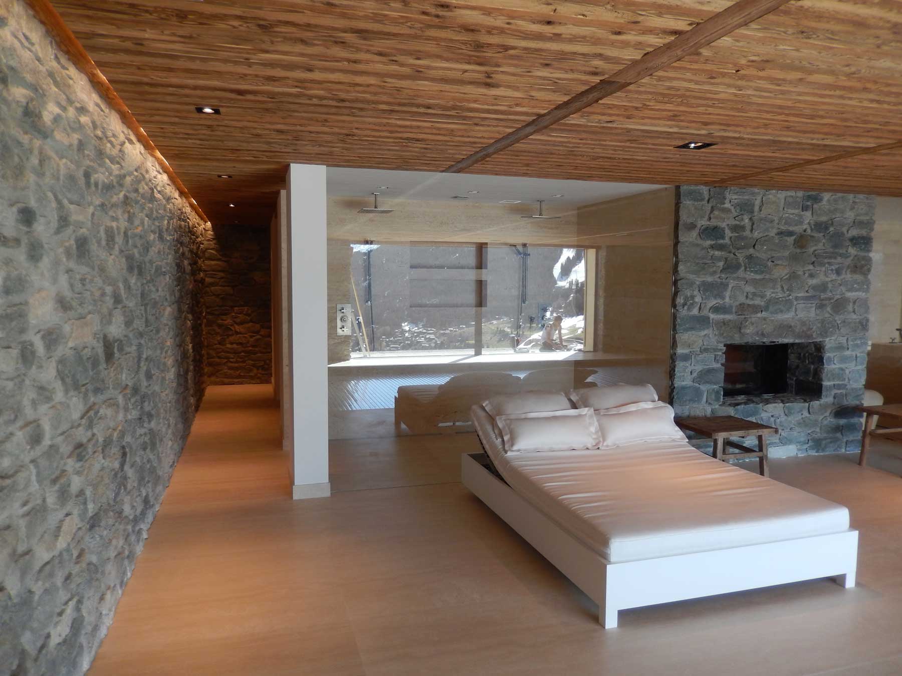 Cloison en verre fixe